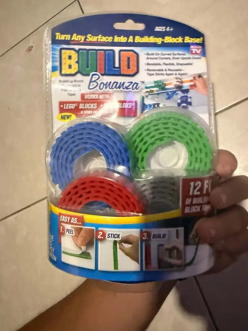 Build Bonanza 12 Ft. Building-Block Compatible Peel and Stick Tape